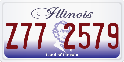 IL license plate Z772579