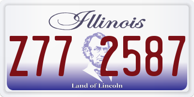 IL license plate Z772587