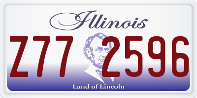 IL license plate Z772596