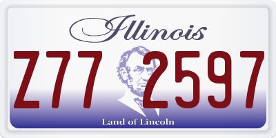 IL license plate Z772597