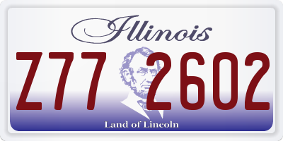 IL license plate Z772602