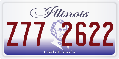 IL license plate Z772622