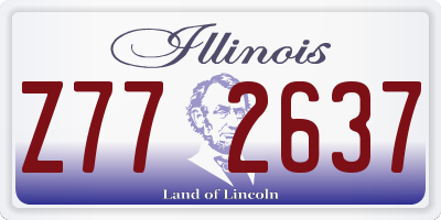 IL license plate Z772637