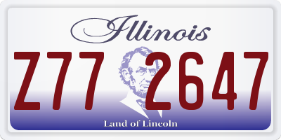 IL license plate Z772647