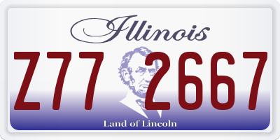 IL license plate Z772667