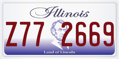 IL license plate Z772669