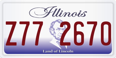 IL license plate Z772670