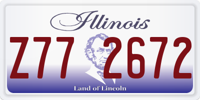 IL license plate Z772672