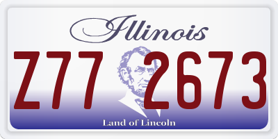 IL license plate Z772673