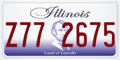 IL license plate Z772675