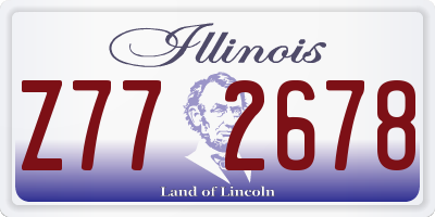 IL license plate Z772678