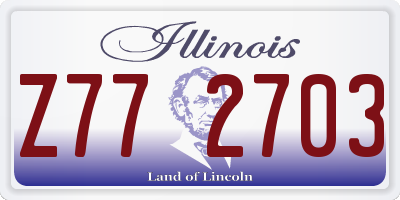 IL license plate Z772703