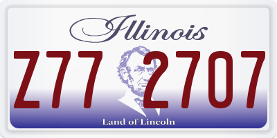 IL license plate Z772707