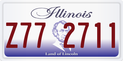 IL license plate Z772711