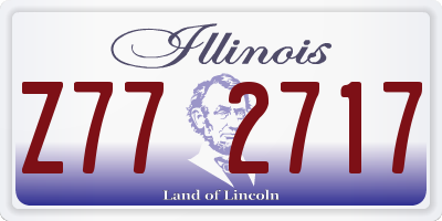 IL license plate Z772717