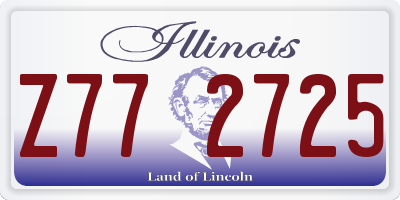 IL license plate Z772725