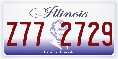 IL license plate Z772729