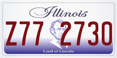 IL license plate Z772730