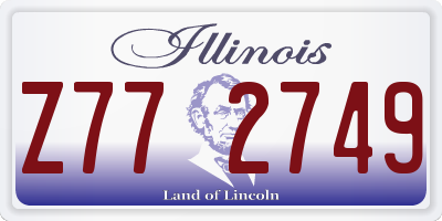 IL license plate Z772749