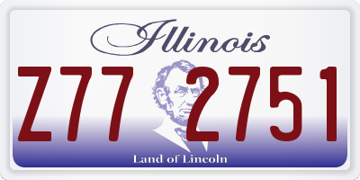 IL license plate Z772751