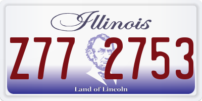 IL license plate Z772753
