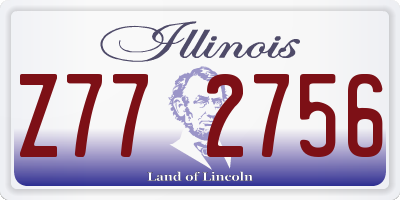 IL license plate Z772756
