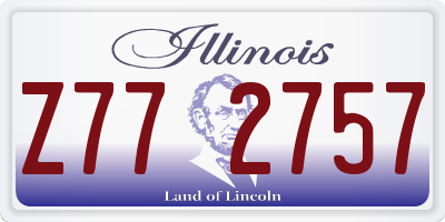 IL license plate Z772757