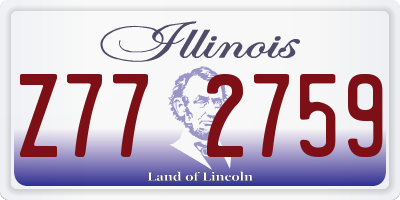 IL license plate Z772759