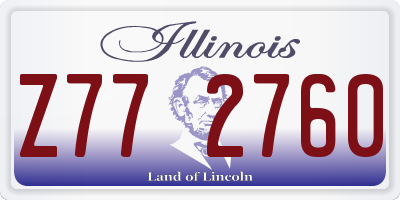 IL license plate Z772760