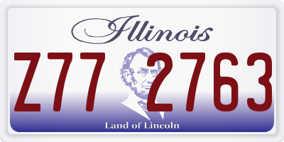 IL license plate Z772763