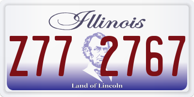 IL license plate Z772767