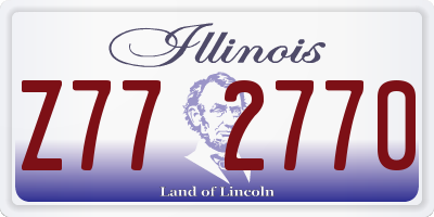 IL license plate Z772770