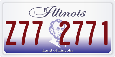 IL license plate Z772771