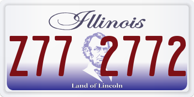 IL license plate Z772772
