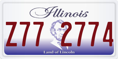 IL license plate Z772774