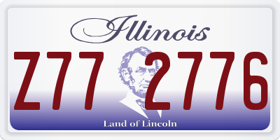 IL license plate Z772776