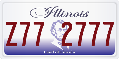 IL license plate Z772777