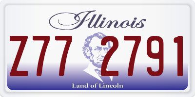 IL license plate Z772791