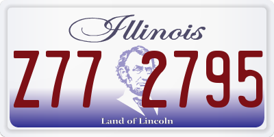 IL license plate Z772795