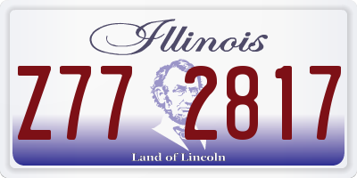 IL license plate Z772817
