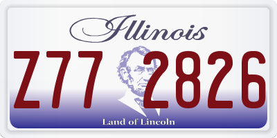 IL license plate Z772826