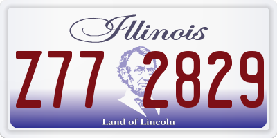 IL license plate Z772829
