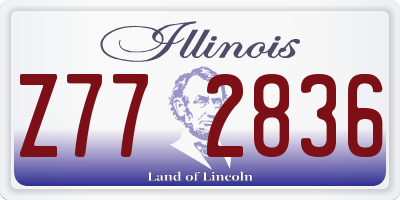 IL license plate Z772836