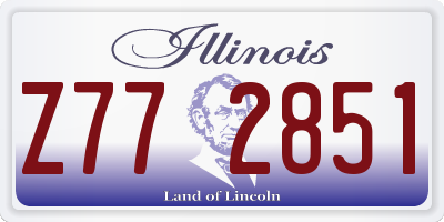 IL license plate Z772851