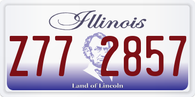 IL license plate Z772857