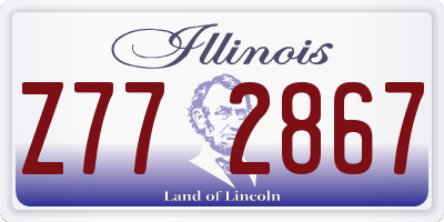 IL license plate Z772867