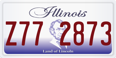 IL license plate Z772873