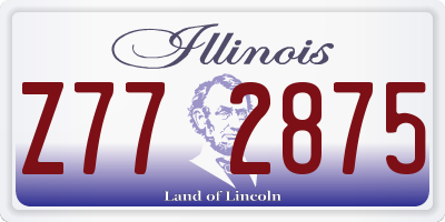 IL license plate Z772875