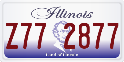 IL license plate Z772877