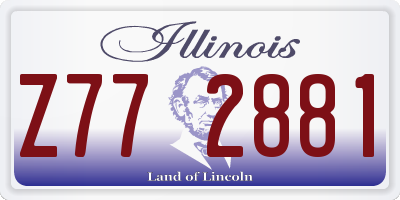 IL license plate Z772881